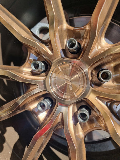 20 x Exoracing Wheel Nuts Forged Steel in grey fitted to Japanese racing wheels