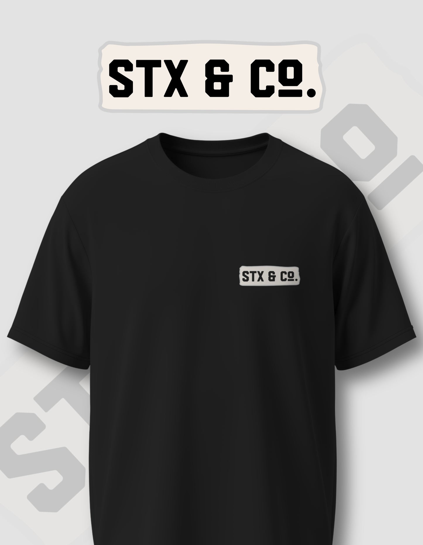 'Stx & Co' - Lightweight T-Shirt Black