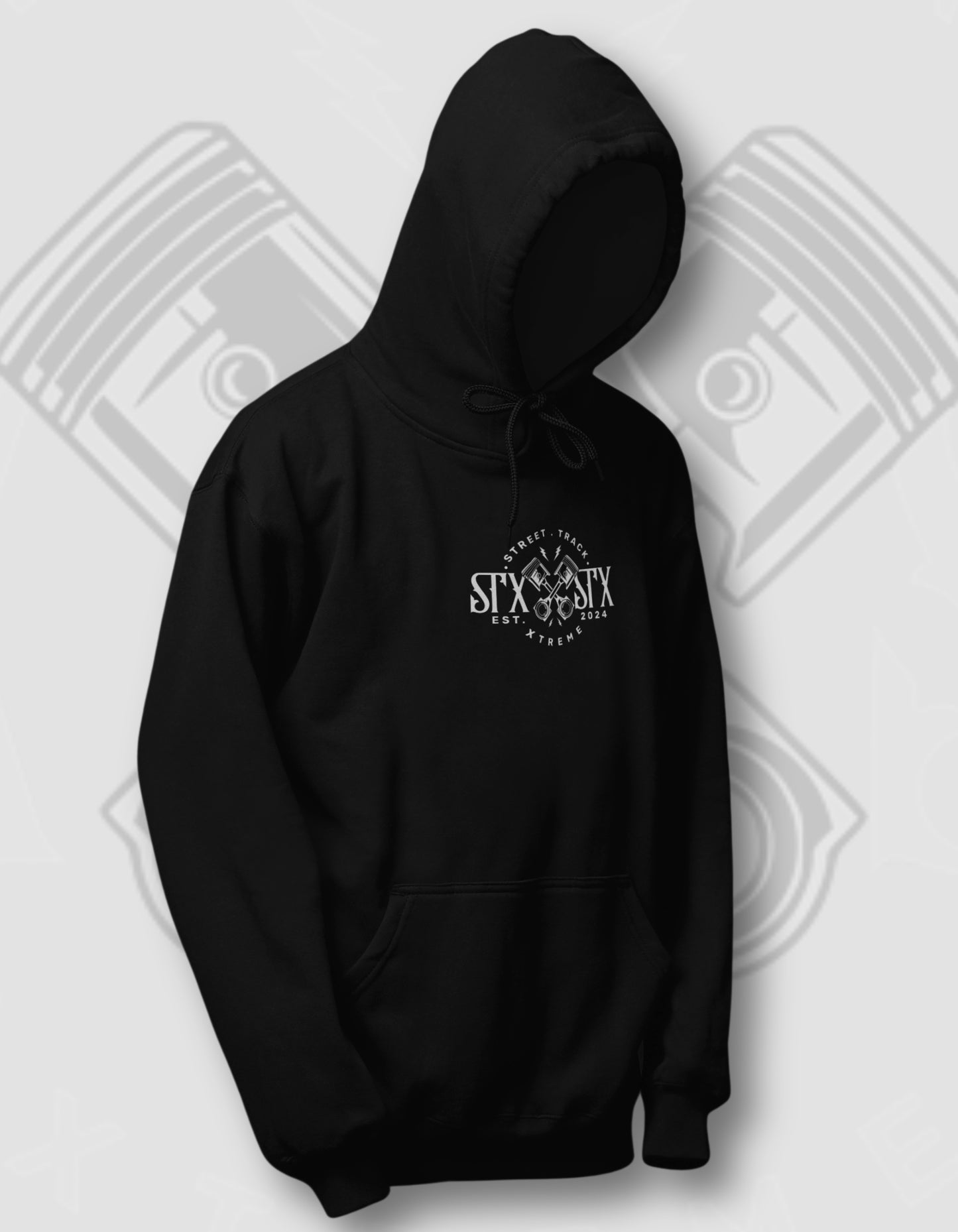 'Piston' - Black Hoodie