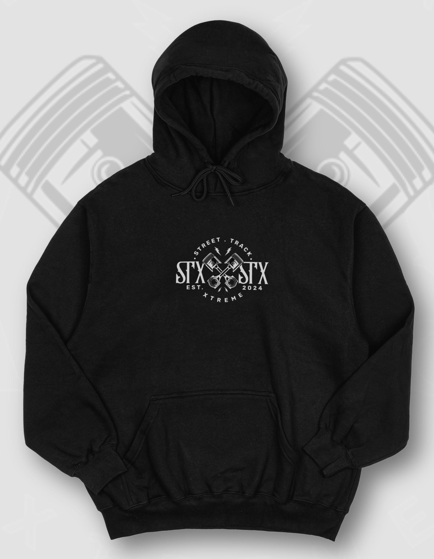 'Piston' - Black Hoodie