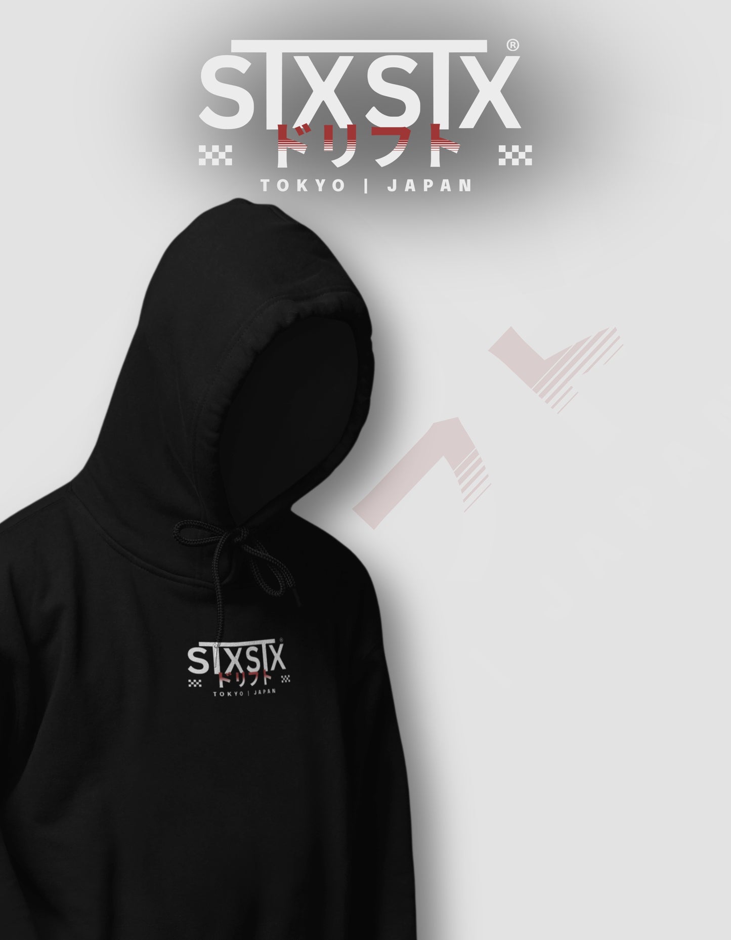 'Stx Tokyo' - Black Hoodie
