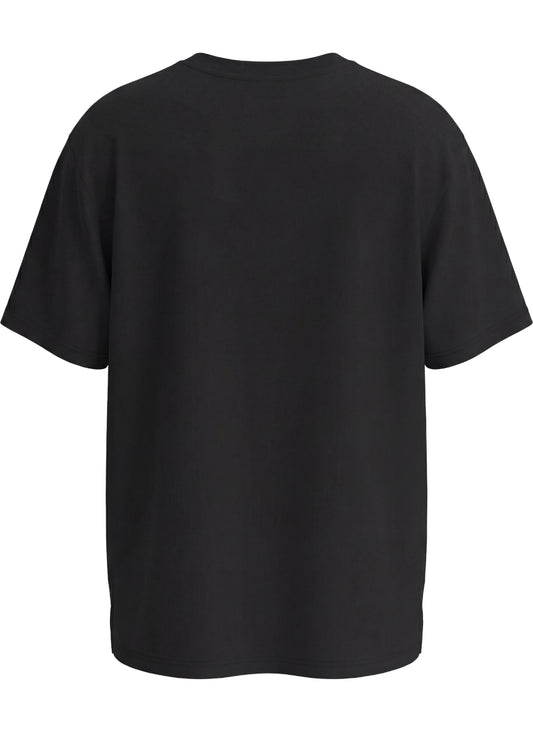 rear premium Black t-shirt on a white background