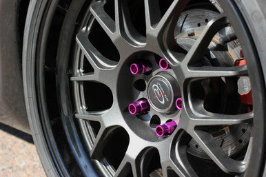 20 x Exoracing Wheel Nuts Forged Steel in purple fitted to rota alloys