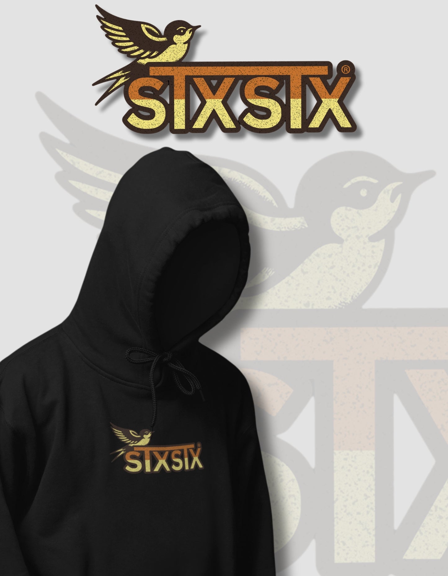 'Swallow' - Black Hoodie