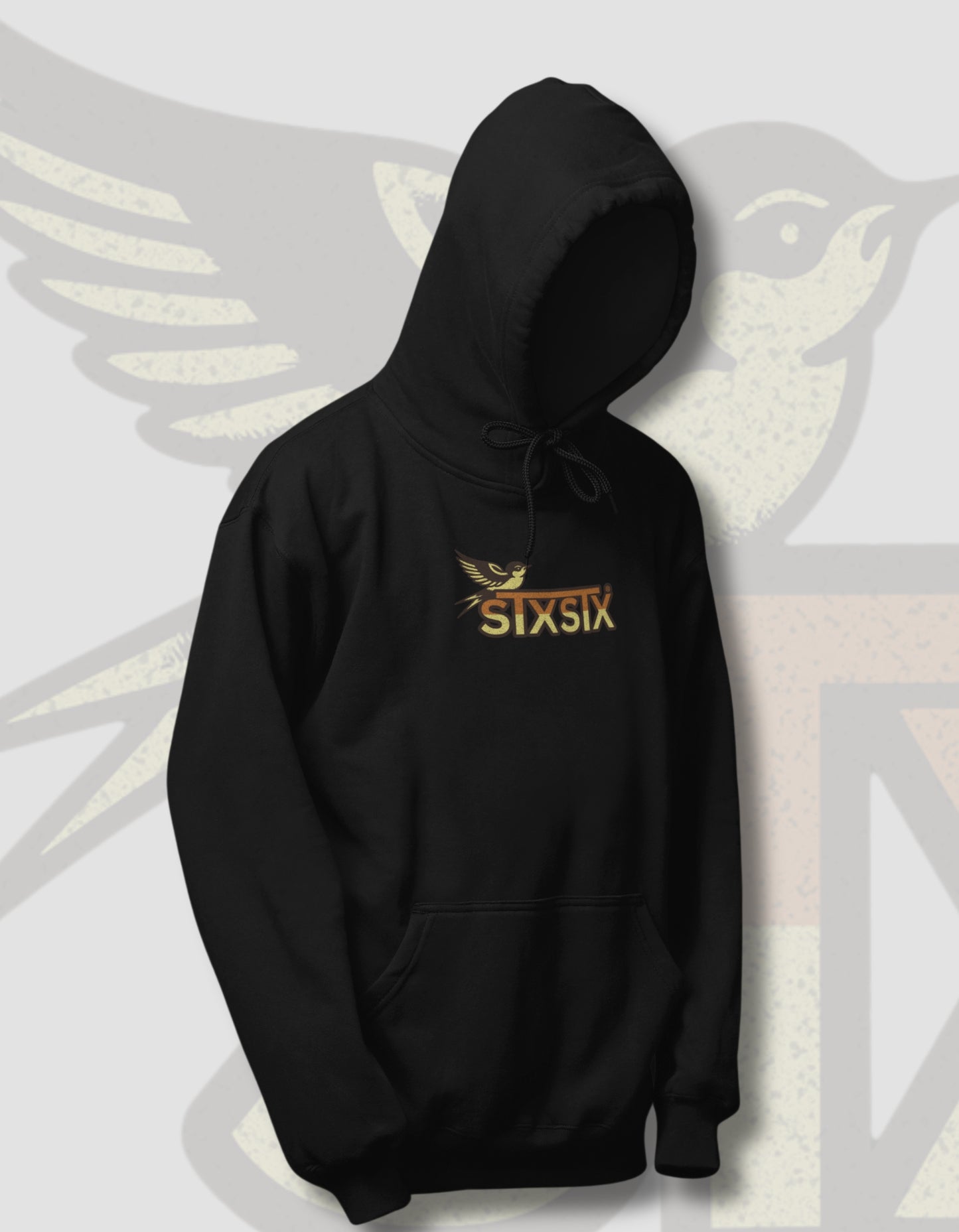 'Swallow' - Black Hoodie