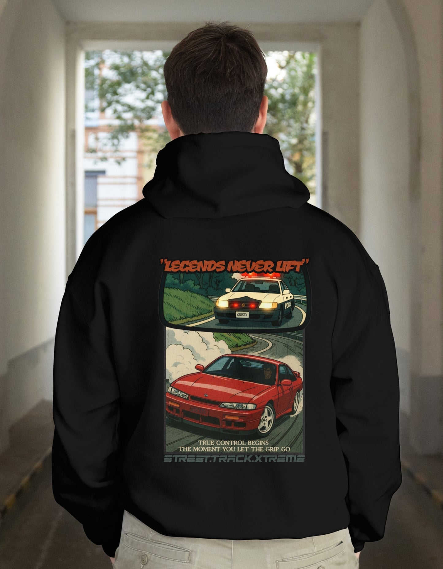 'Legends Never Lift - S14 Silvia' - Black Hoodie