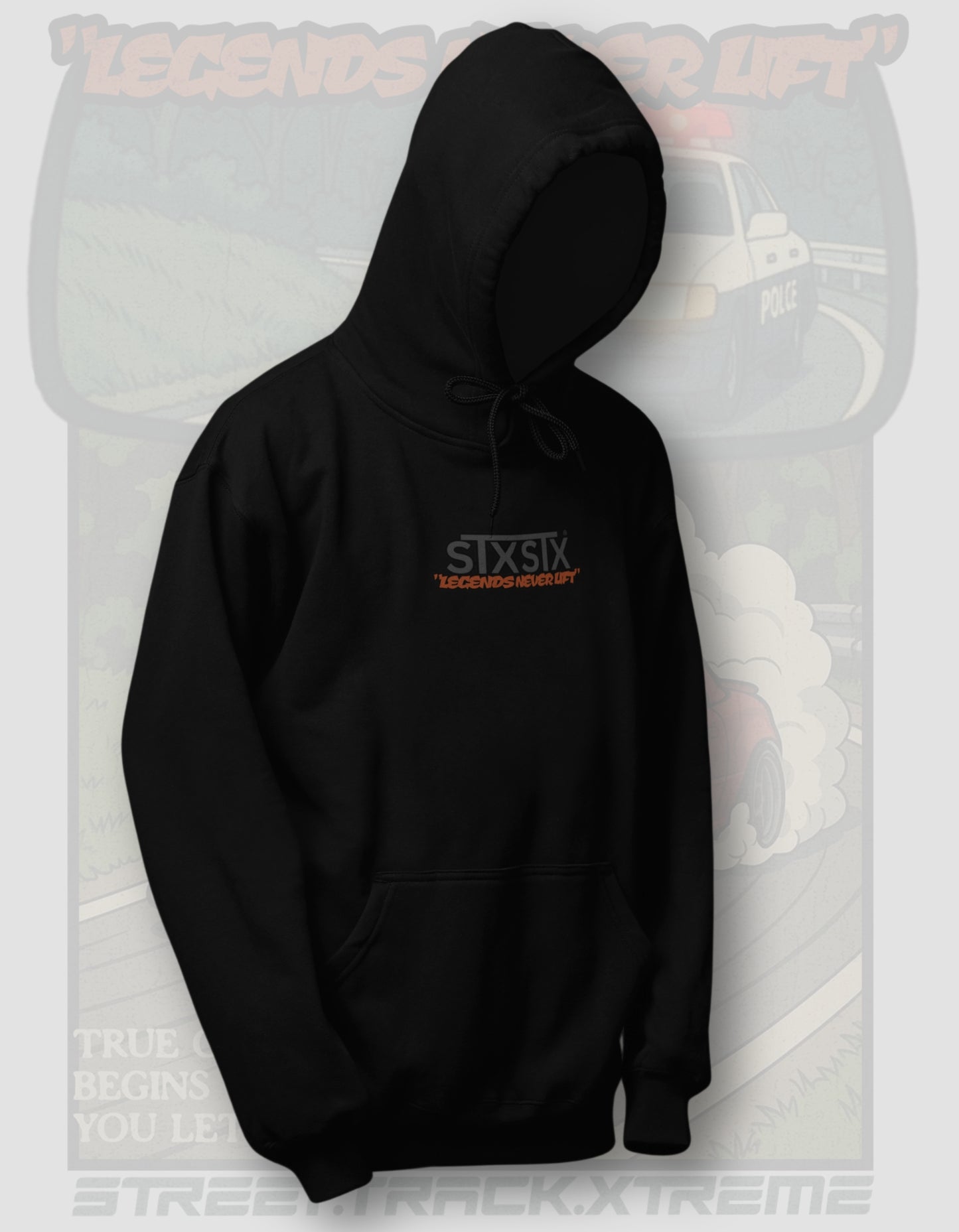 'Legends Never Lift - MX5' - Black Hoodie