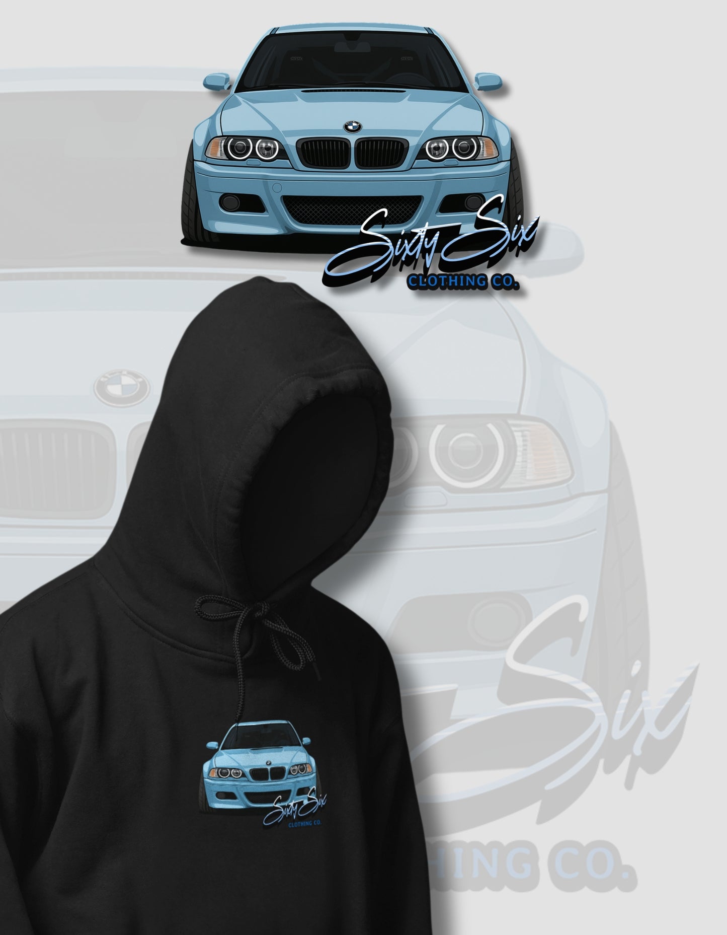 'E46 BMW' - Black Hoodie