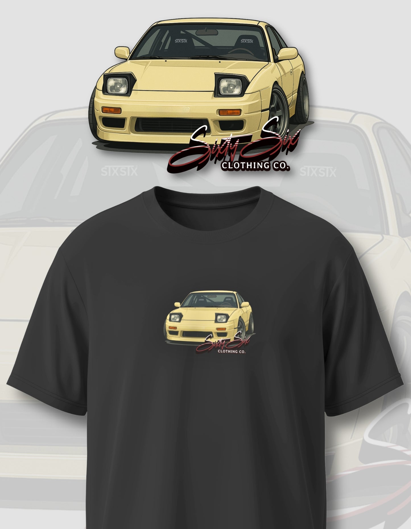 'Silvia S13' - Lightweight T-Shirt Black