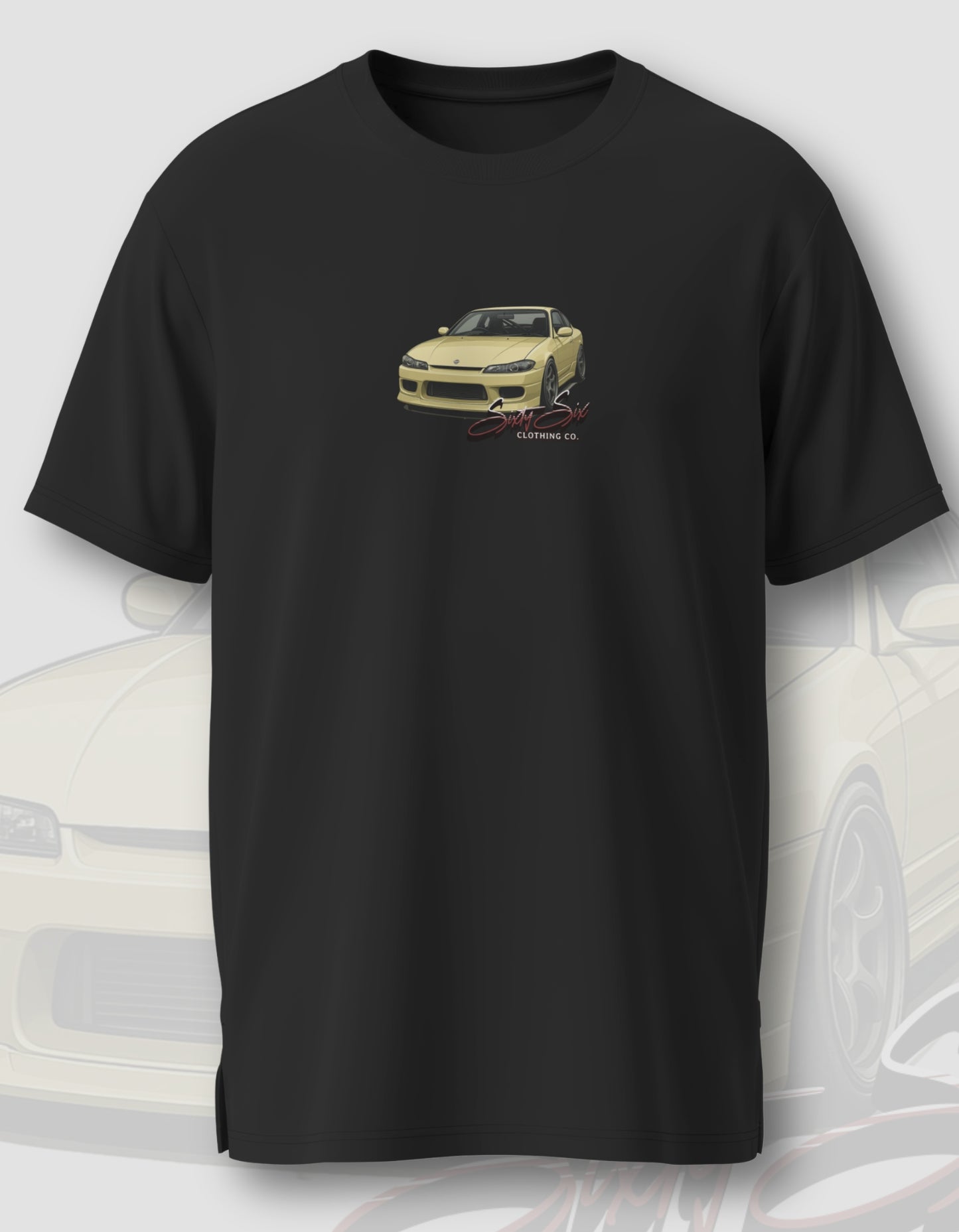 'Silvia S15' - Lightweight T-Shirt Black