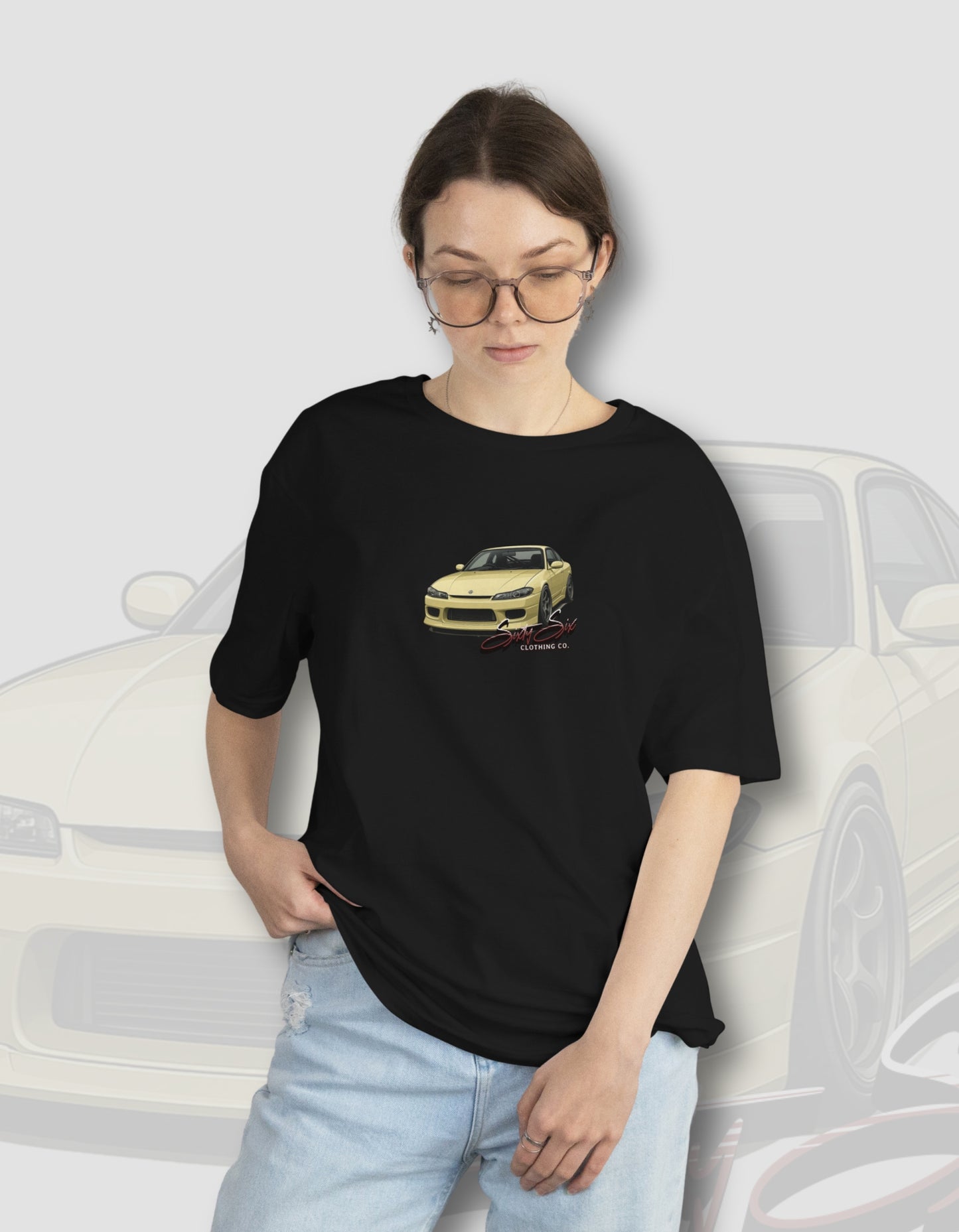'Silvia S15' - Lightweight T-Shirt Black