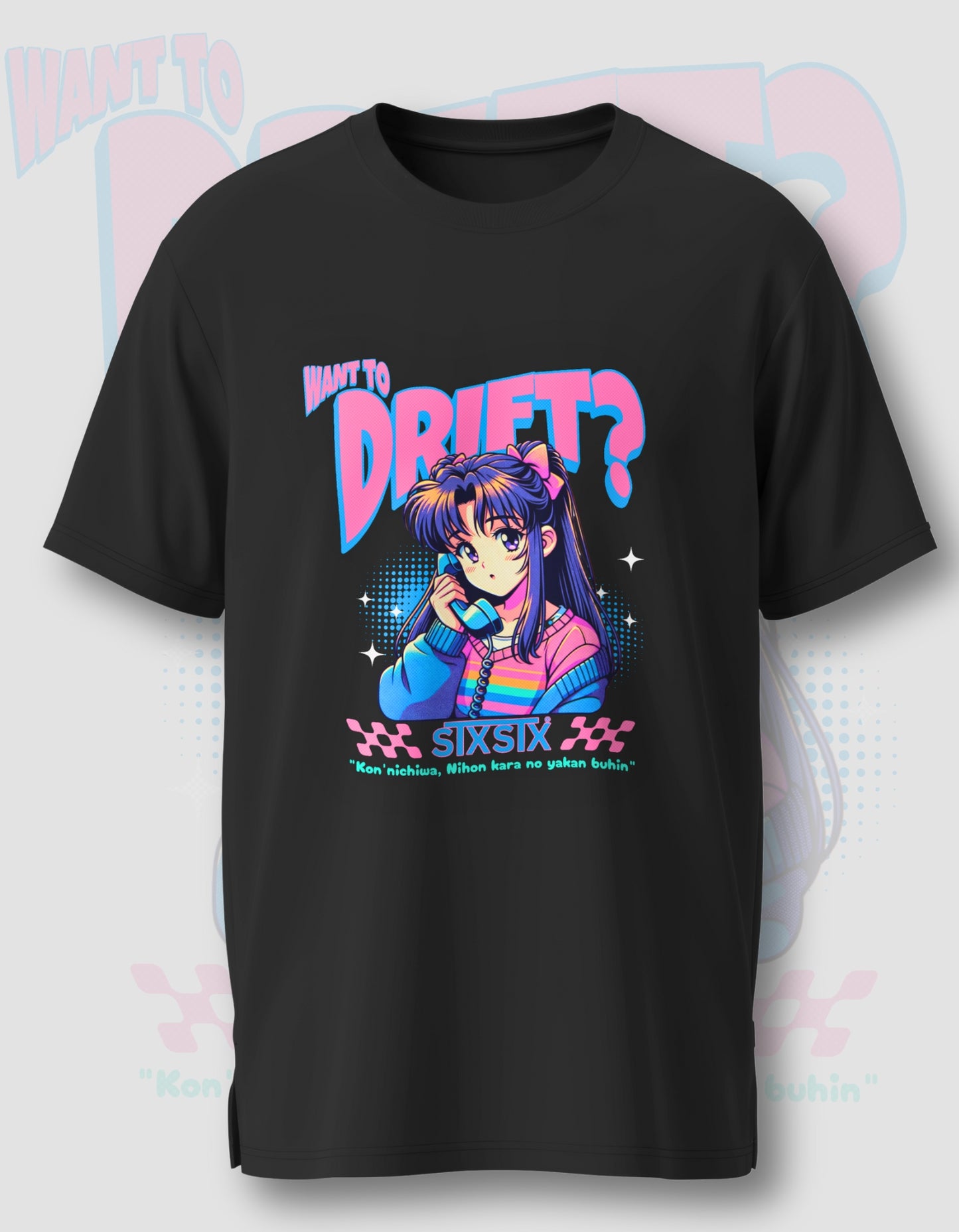 'Want To Drift' - Lightweight T-Shirt Black