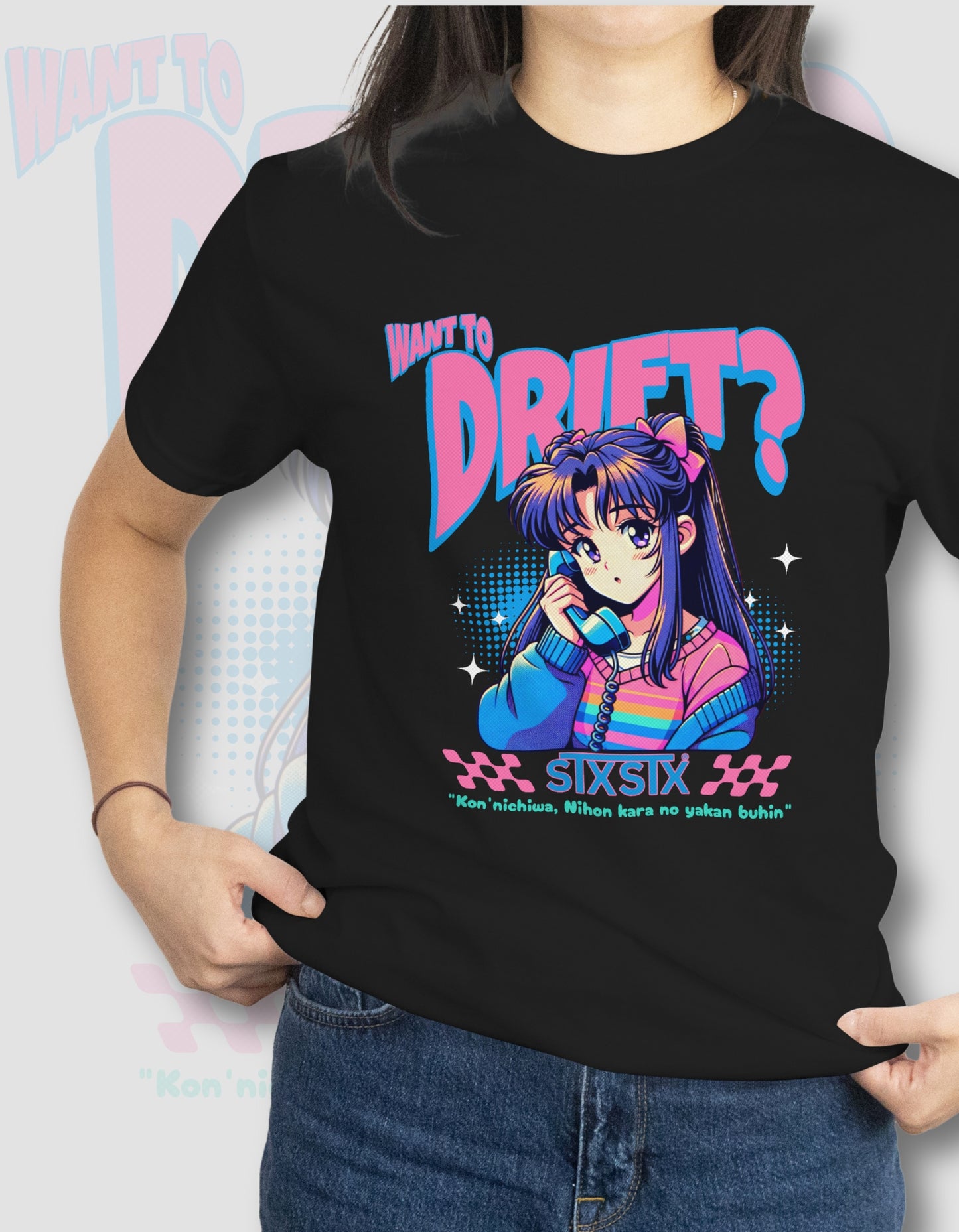 'Want To Drift' - Lightweight T-Shirt Black