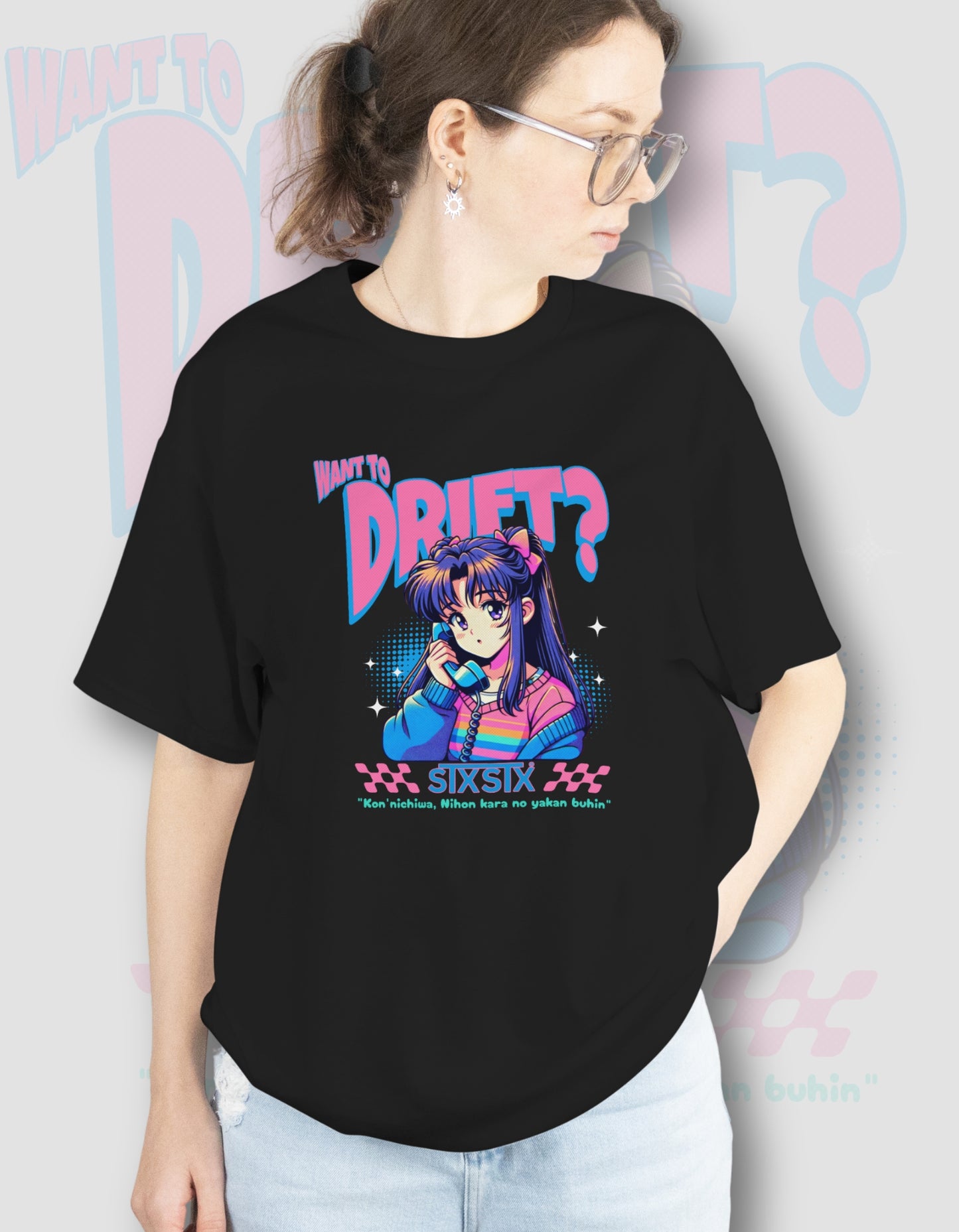 'Want To Drift' - Lightweight T-Shirt Black