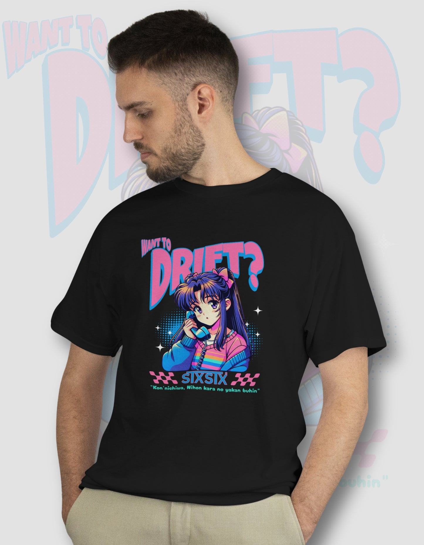 'Want To Drift' - Lightweight T-Shirt Black
