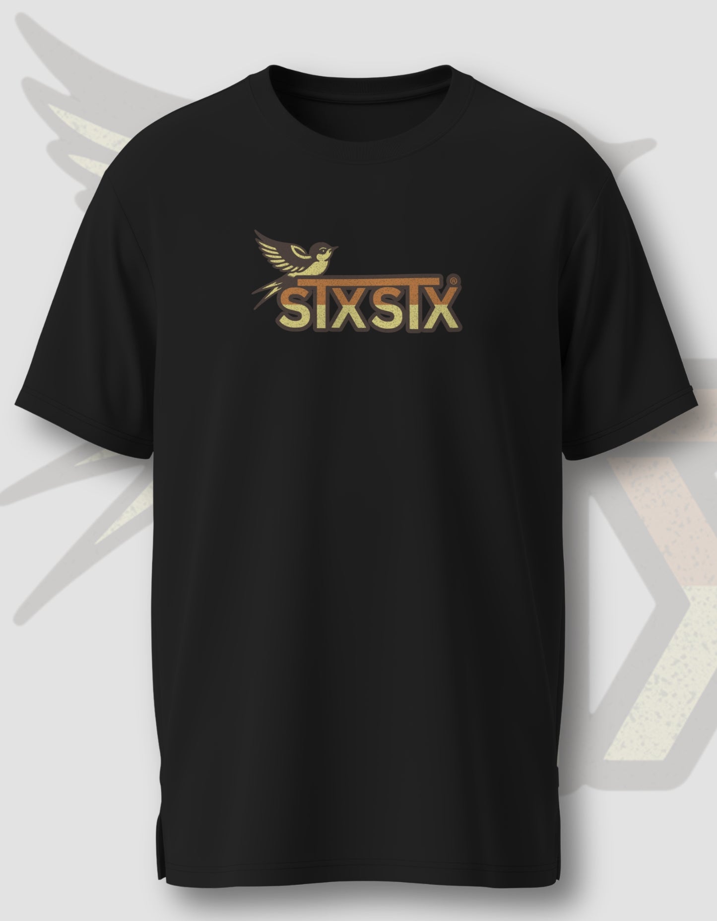'Swallow' - Lightweight T-Shirt Black