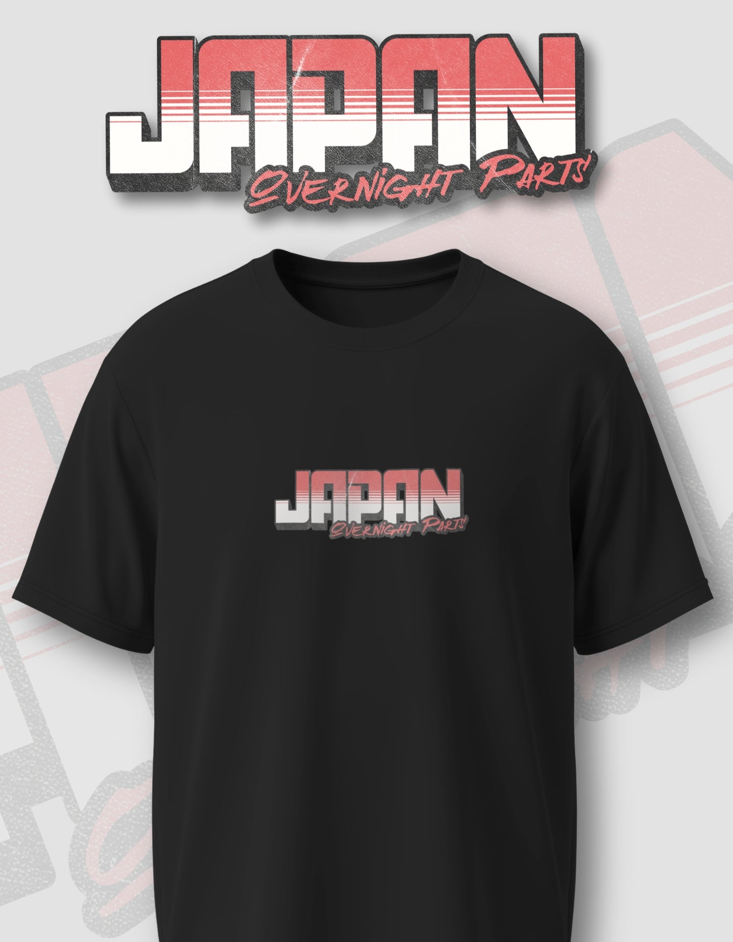 'Overnight Parts' - Lightweight T-Shirt Black