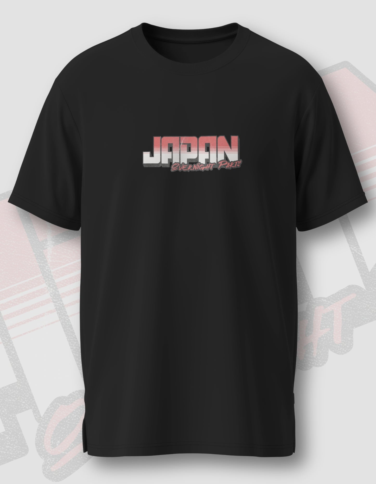 'Overnight Parts' - Lightweight T-Shirt Black