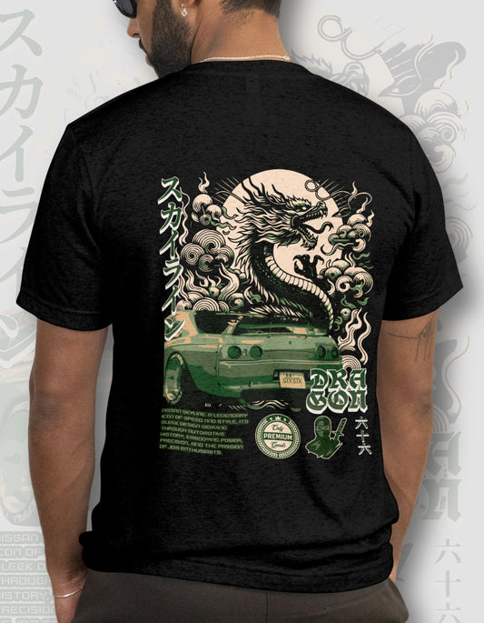 STXSTX R32 Dragon - Premium Black Tshirt