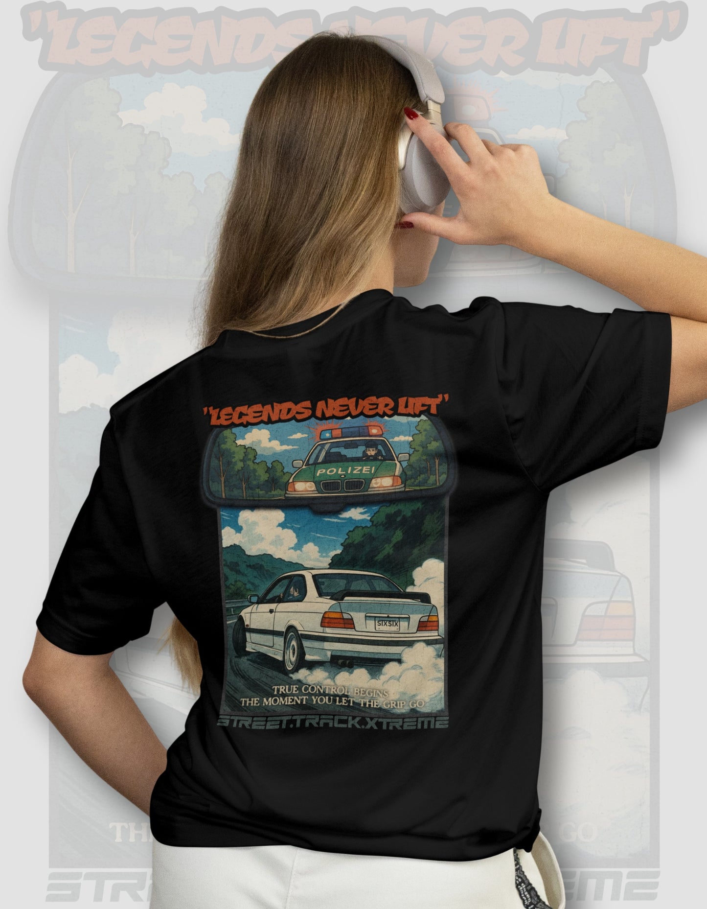 'Legends Never Lift - E36' - Lightweight T-Shirt Black