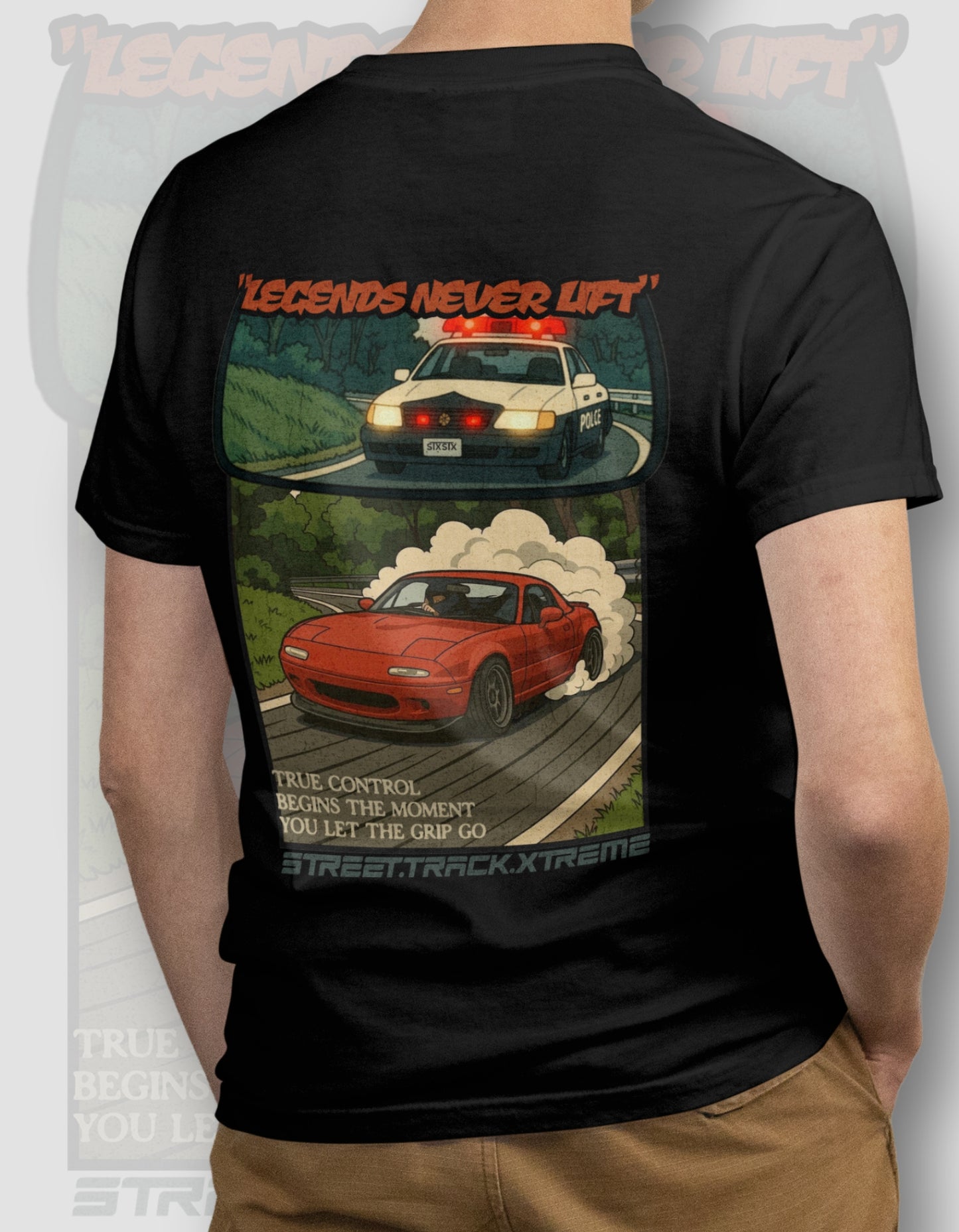 'Legends Never Lift - MX5' - Lightweight T-Shirt Black