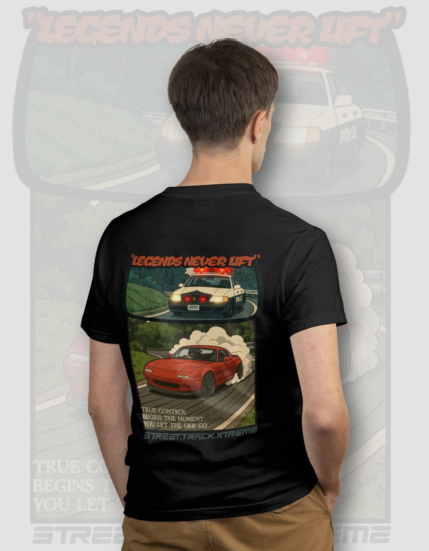 'Legends Never Lift - MX5' - Lightweight T-Shirt Black