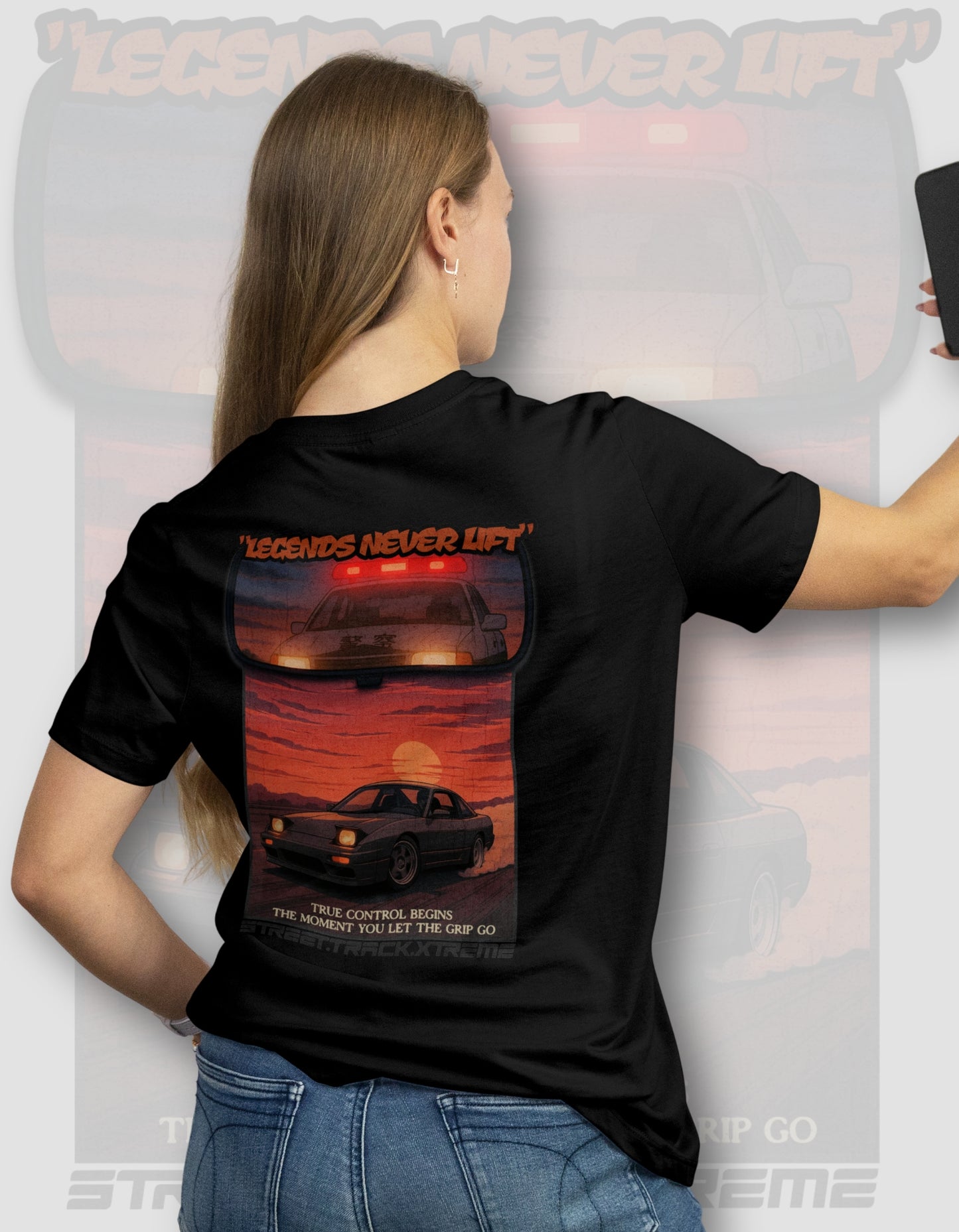 'Legends Never Lift - S13 Silvia' - Lightweight T-Shirt Black