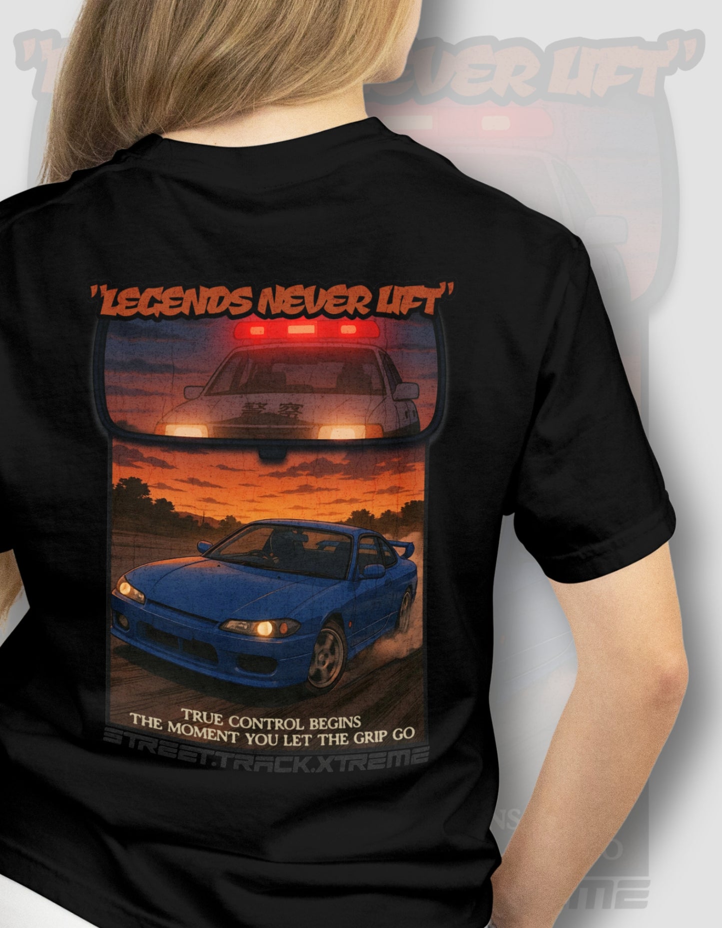 'Legends Never Lift - S15 Silvia' - Lightweight T-Shirt Black