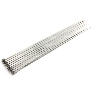 Set of stainless metal cable ties
