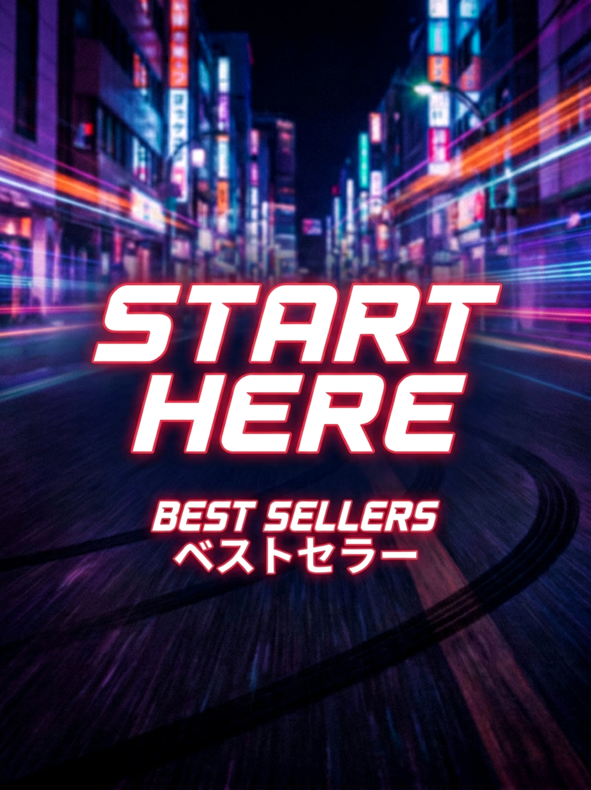 A poster with test saying start here best sellers