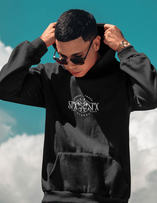 'Piston' -  Black Hoodie