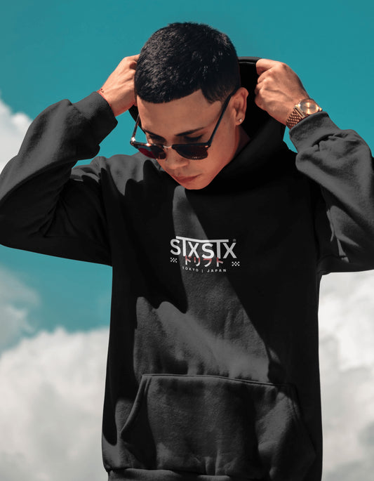 'Stx Tokyo' -  Black Hoodie