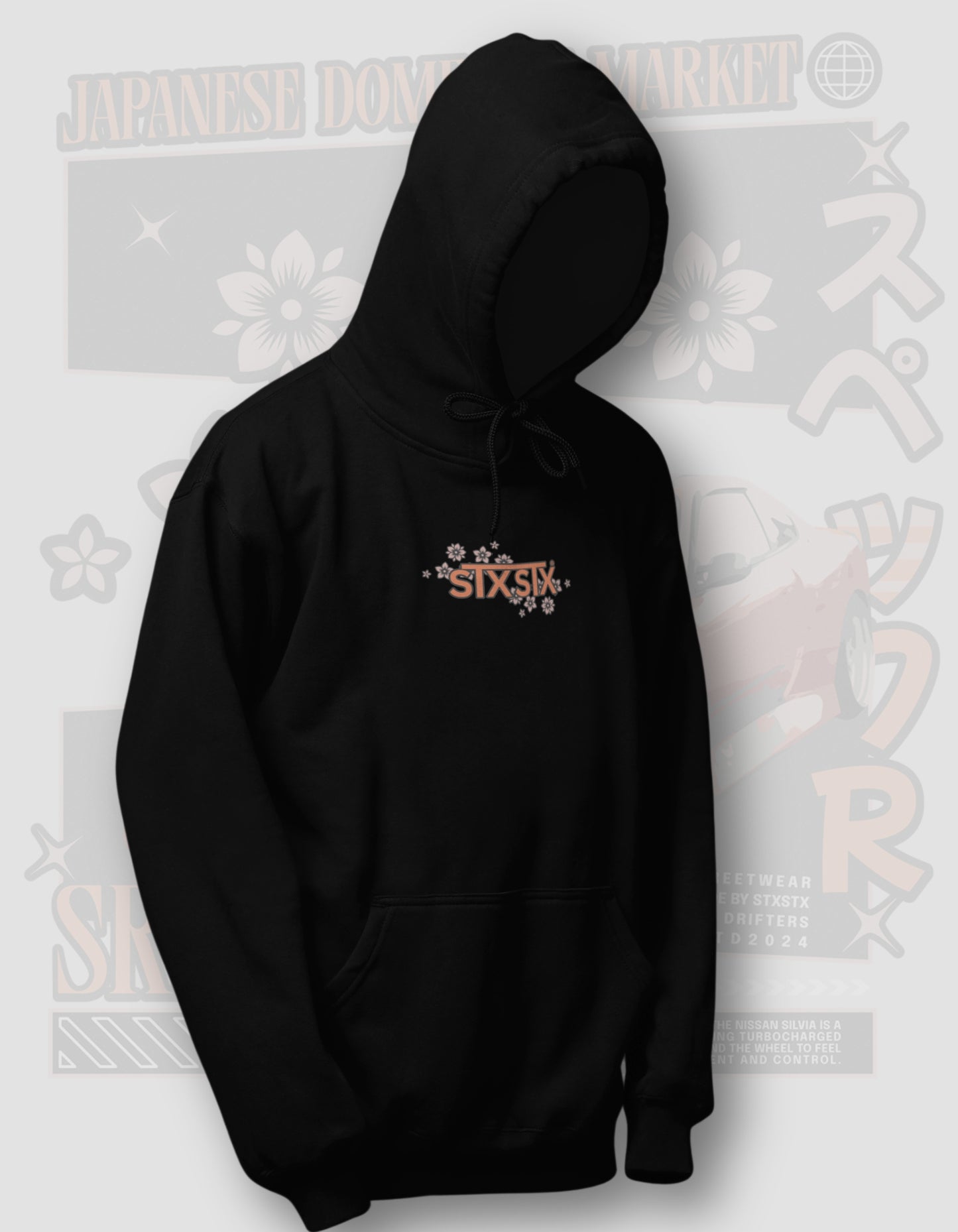 ''S15 Blossom'' -  Black Hoodie