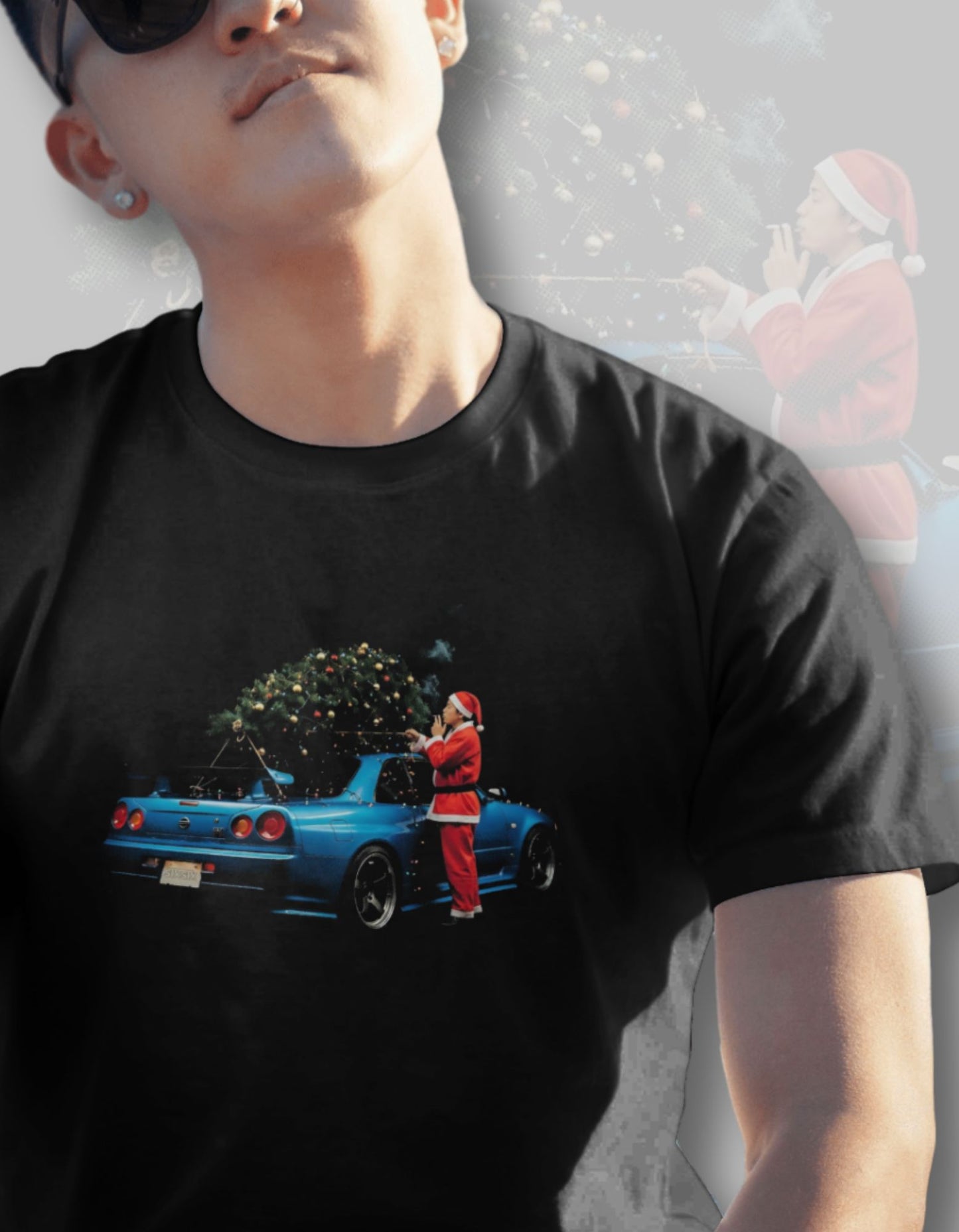 ''Santa's R34'' - T-Shirt Black