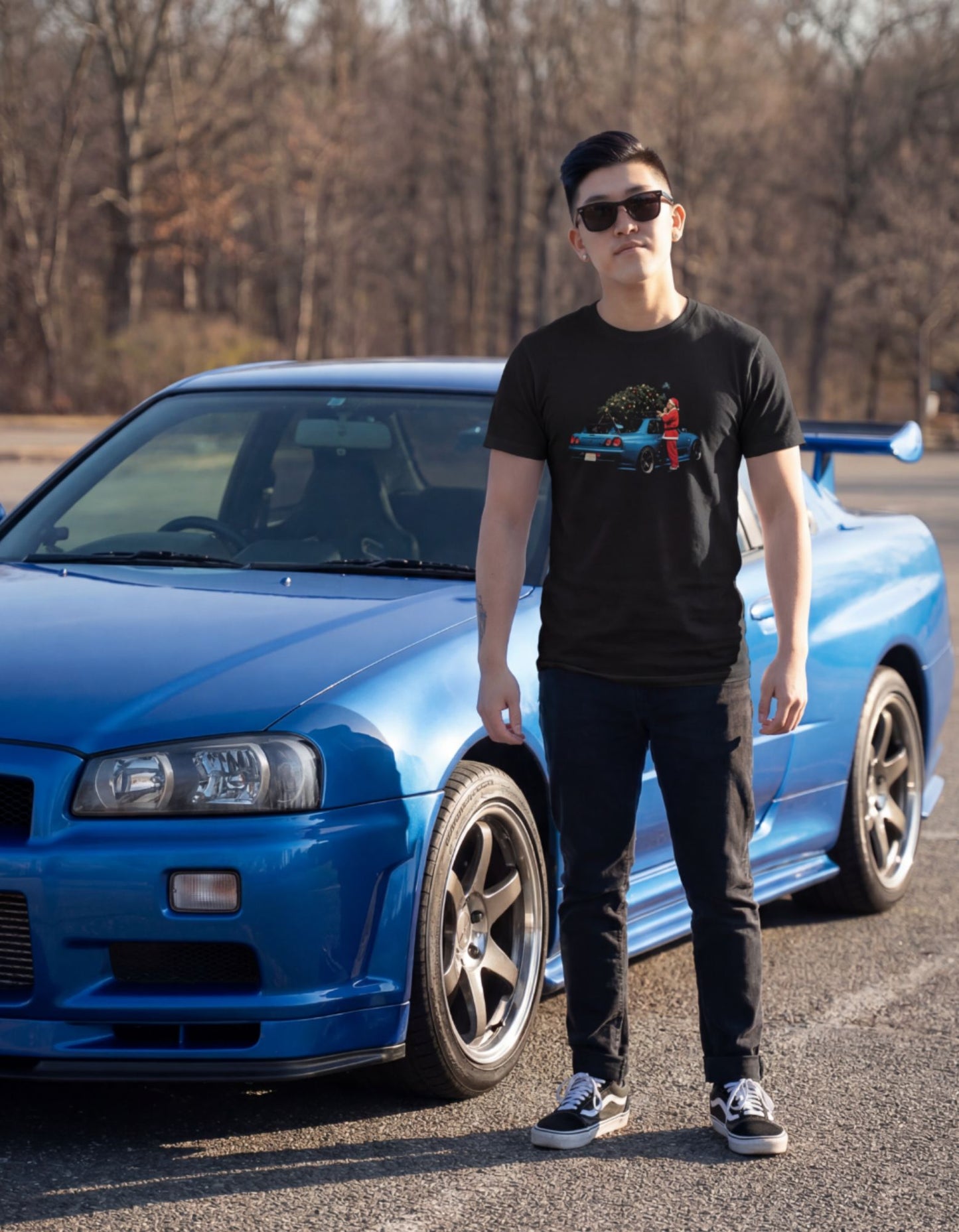 ''Santa's R34'' - T-Shirt Black