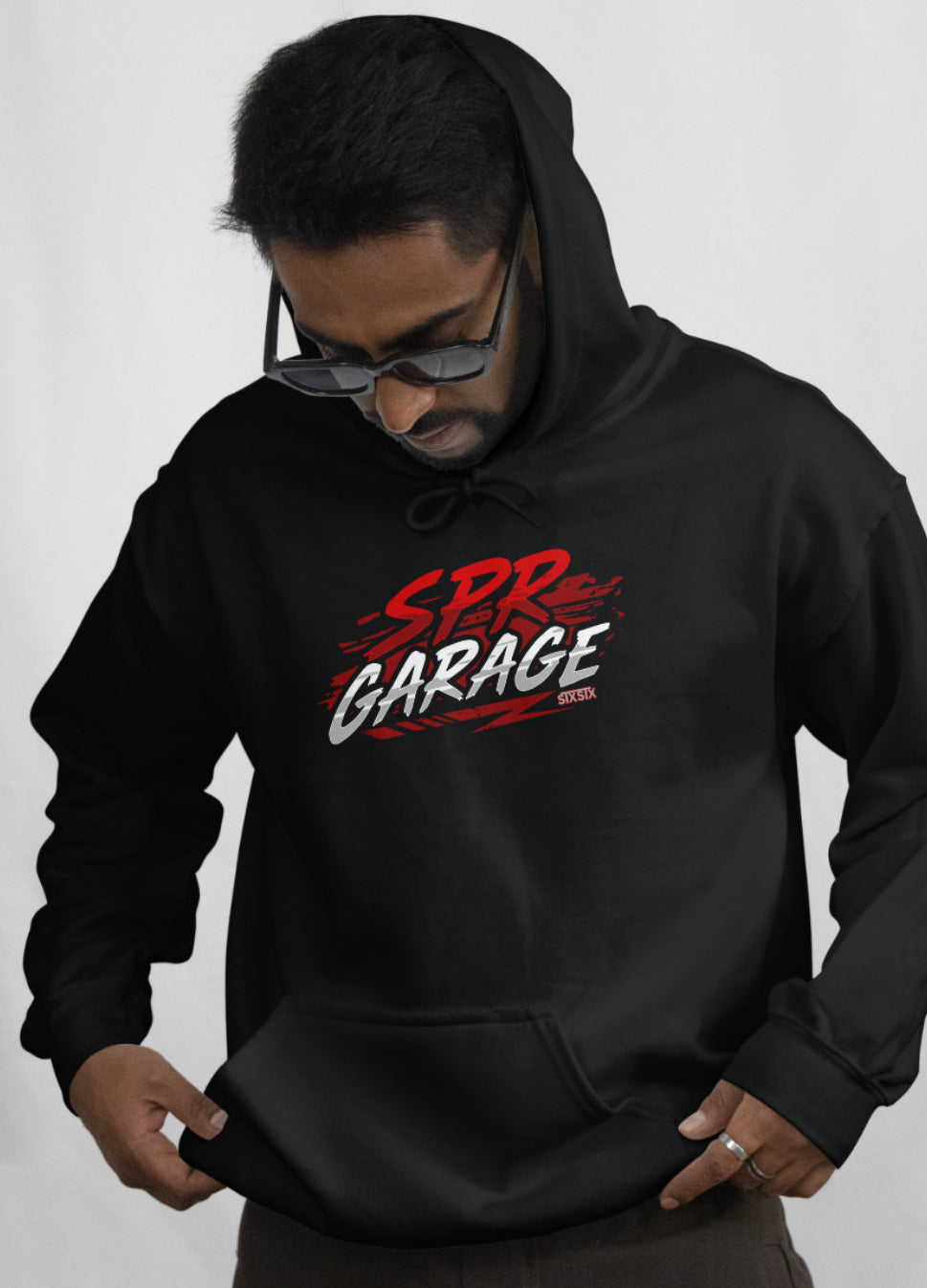 STXSTX x SPR Garage - Premium Black Hoodie