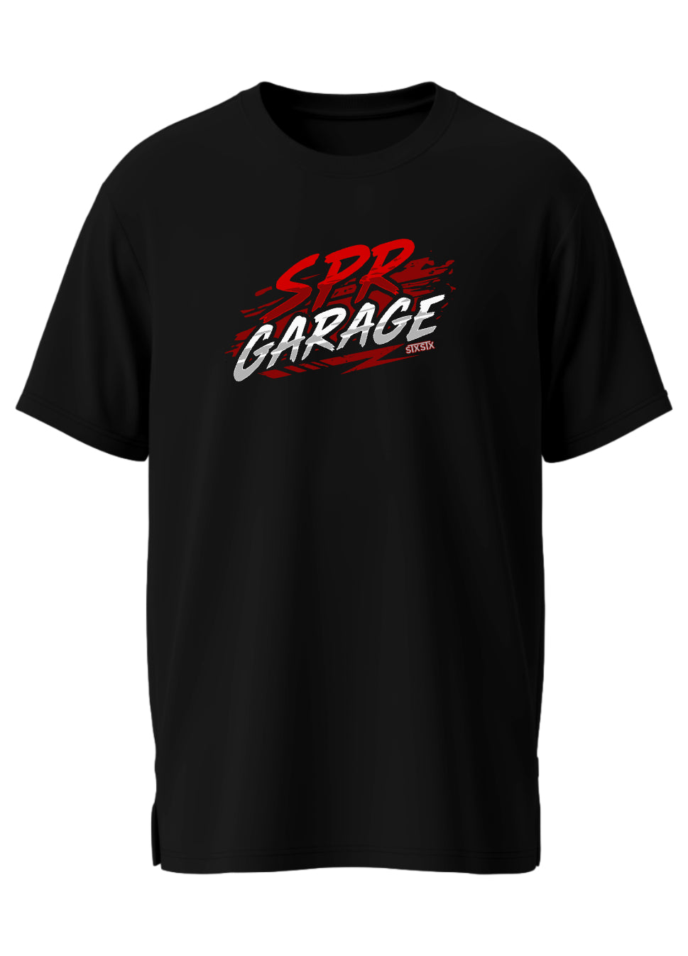 STXSTX x SPR Garage -  Premium Black Tshirt