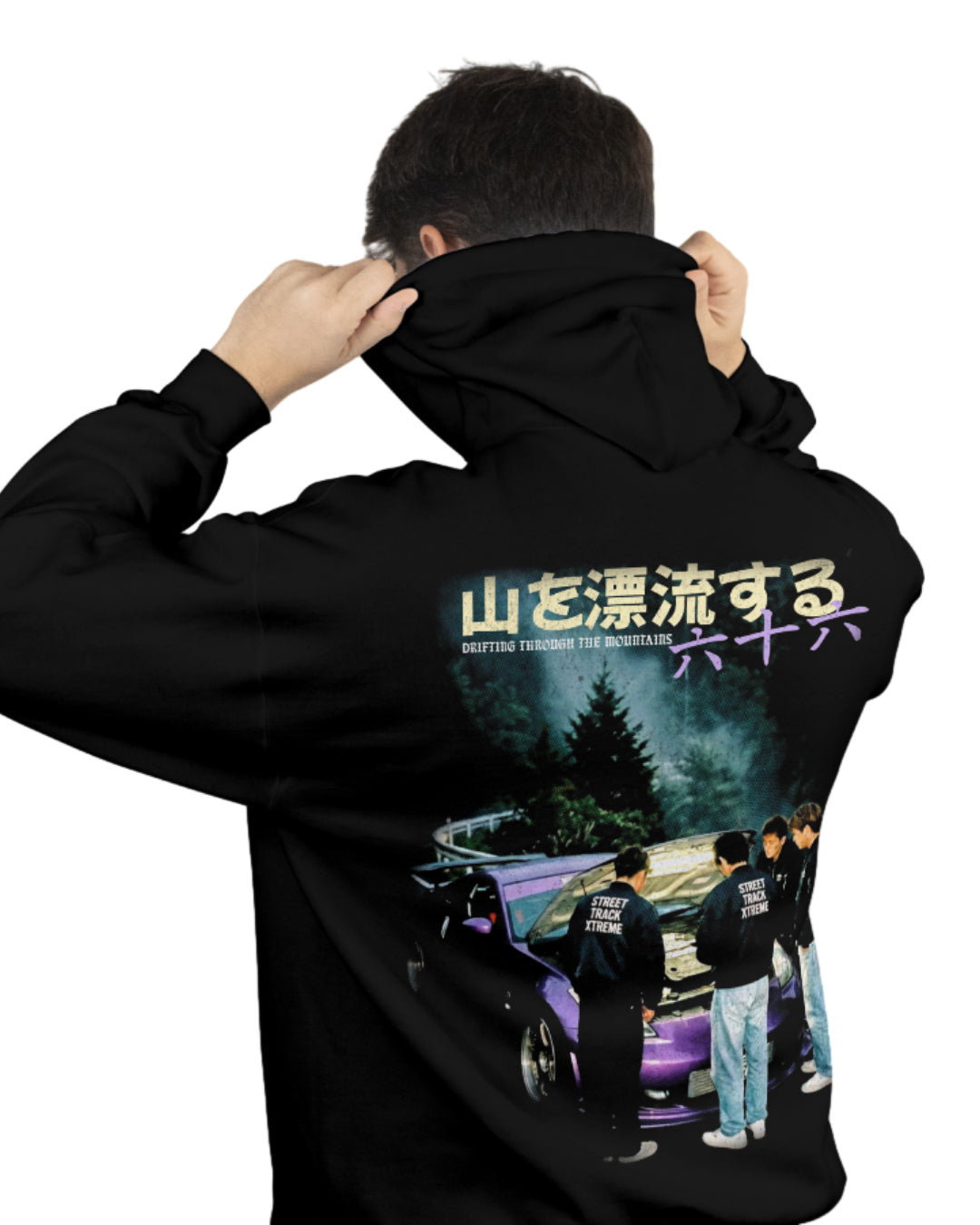 STXSTX 350Z Mountains -  Premium Black Hoodie