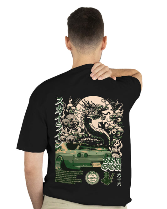 STXSTX R32 Dragon - Premium Black Tshirt