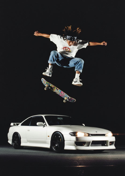 ''S15 Silvia Skate'' -  Black Hoodie