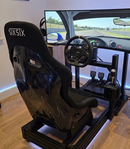 ''Retro Flame'' - Racing Sim Bucket Seat