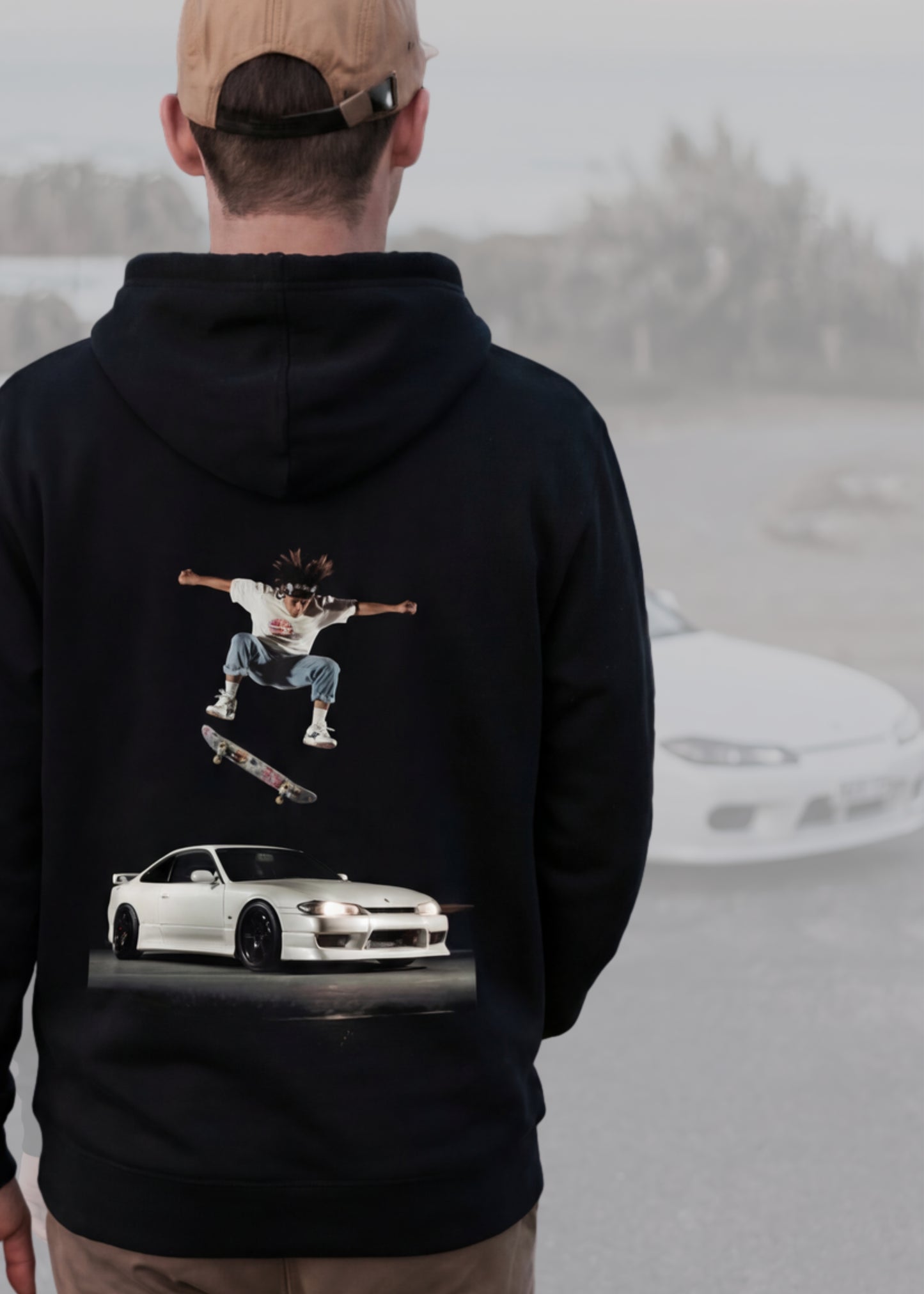 ''S15 Silvia Skate'' -  Black Hoodie