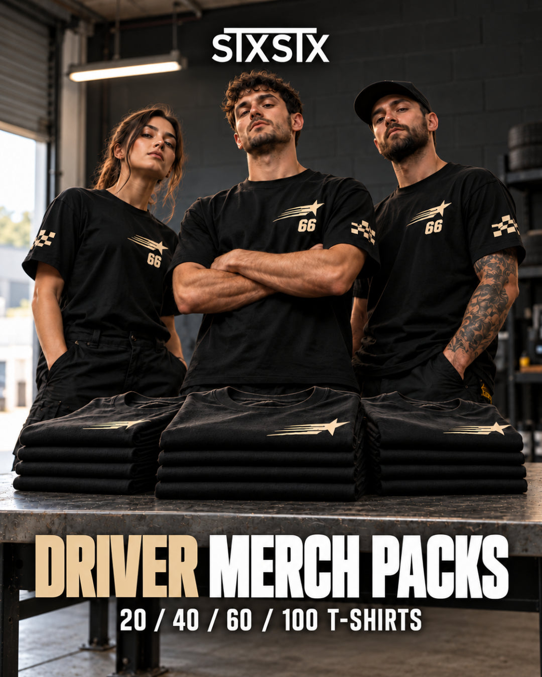 STXSTX Driver Merch Packs - Custom T-Shirts