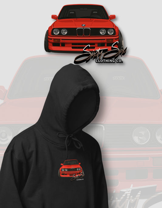 'E30 BMW' -  Black Hoodie
