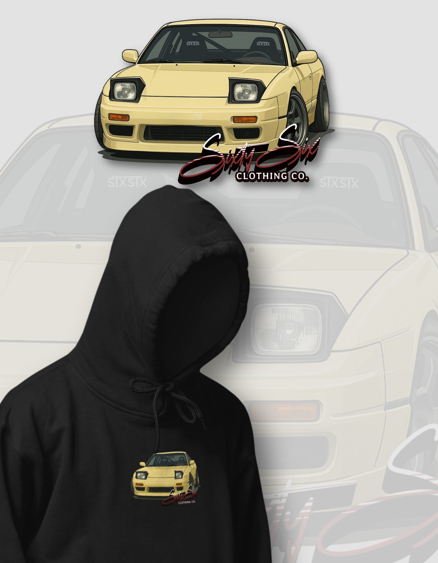 'Silvia S13' -  Black Hoodie