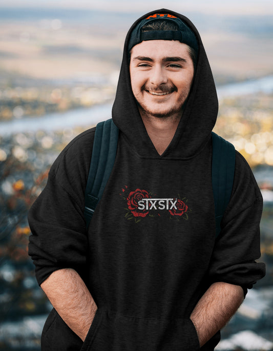 'Rose' -  Black Hoodie