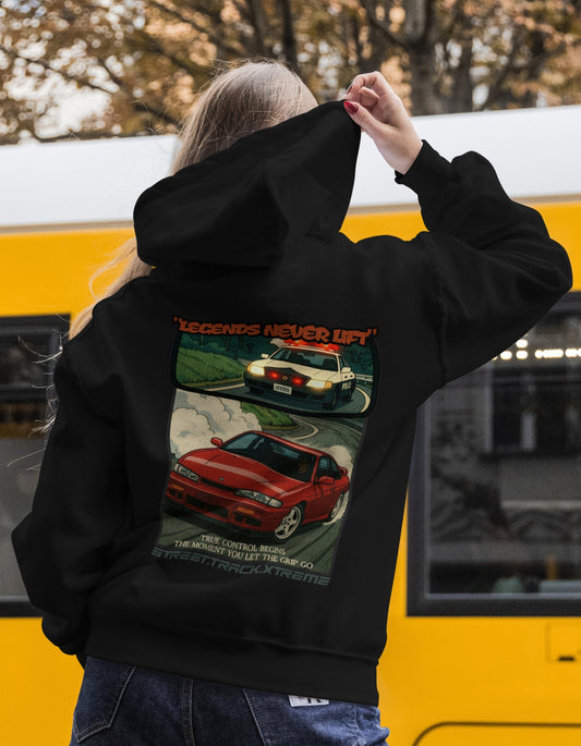 'Legends Never Lift - S14 Silvia' -  Black Hoodie