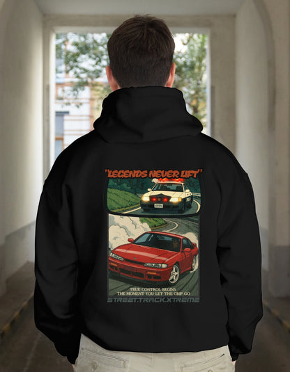 'Legends Never Lift - S14 Silvia' -  Black Hoodie