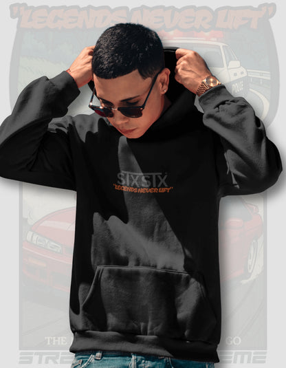 'Legends Never Lift - S14 Silvia' -  Black Hoodie