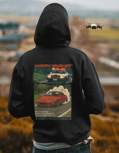 'Legends Never Lift - MX5' -  Black Hoodie